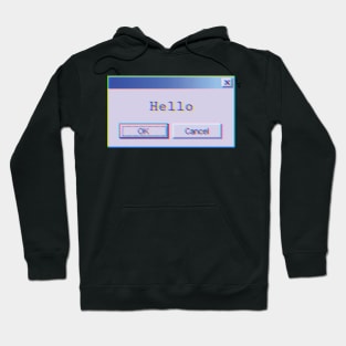 "hello" computer alert Hoodie